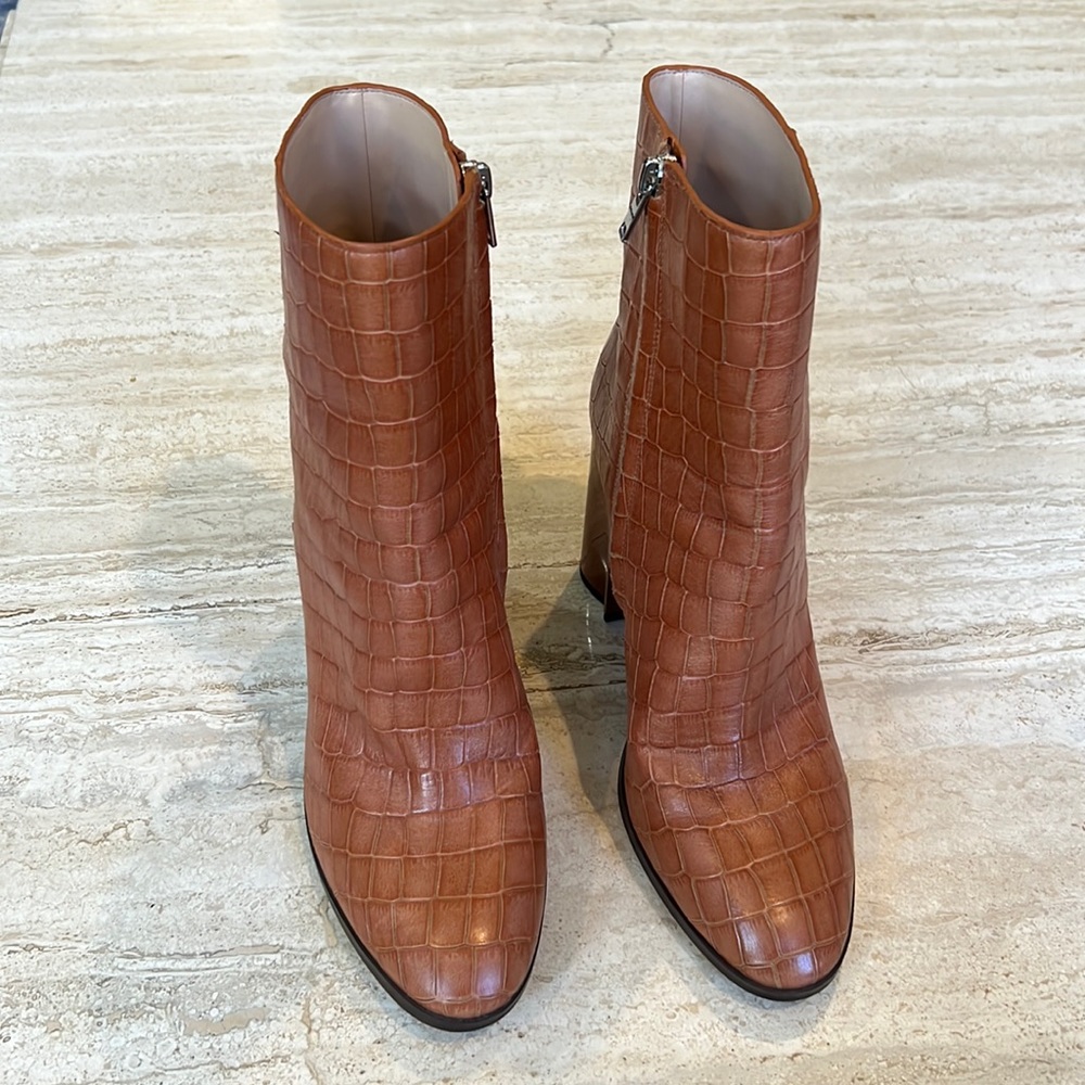 Coach Tan Leather Heeled Boot